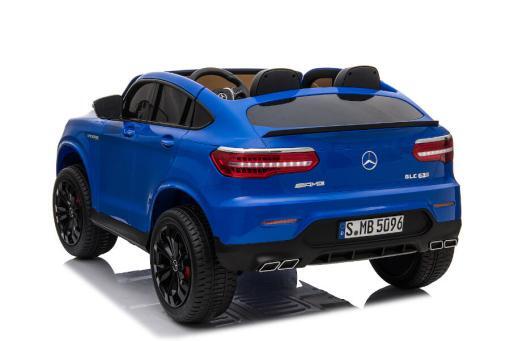 Kinderfahrzeug - Elektro Auto "Mercedes GLC63S" - lizenziert - Doppelsitzer - 12V10AH Akku,4 Motoren+ 2,4Ghz+Ledersitz-Blau-4