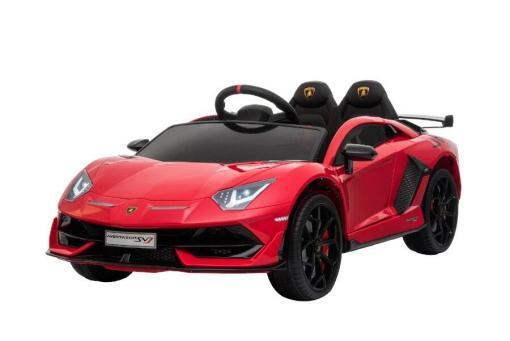 Kinderfahrzeug elektro von Lamborghini lizenziert - Aventador sv - mit Fernsteuerung, 12V, EVA und Ledersitz - rot- 2