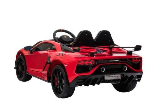 Kinderfahrzeug elektro von Lamborghini lizenziert - Aventador sv - mit Fernsteuerung, 12V, EVA und Ledersitz - rot- 4