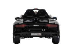 Kinderfahrzeug elektro von Lamborghini lizenziert - Aventador sv - mit Fernsteuerung, 12V, EVA und Ledersitz - schwarz- 5