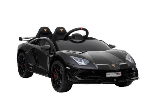 Kinderfahrzeug elektro von Lamborghini lizenziert - Aventador sv - mit Fernsteuerung, 12V, EVA und Ledersitz - schwarz- 6