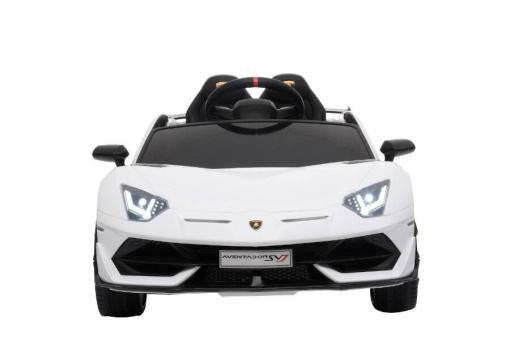 Kinderfahrzeug elektro von Lamborghini lizenziert - Aventador sv - mit Fernsteuerung, 12V, EVA und Ledersitz - weiss- 1