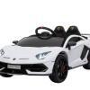 Kinderfahrzeug elektro von Lamborghini lizenziert - Aventador sv - mit Fernsteuerung, 12V, EVA und Ledersitz - weiss- 2