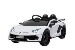 Kinderfahrzeug elektro von Lamborghini lizenziert - Aventador sv - mit Fernsteuerung, 12V, EVA und Ledersitz - weiss- 2