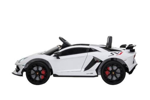 Kinderfahrzeug elektro von Lamborghini lizenziert - Aventador sv - mit Fernsteuerung, 12V, EVA und Ledersitz - weiss- 3