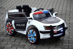 Elektro Kinderfahrzeug Kinderauto Polizei für Kinder ab 2 Jahre Schwarz mit Sirene 12V-1