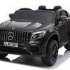 Elektro Kinderfahrzeug lizenziert Mercedes GLC AMG - mit Ledersitz, EVA Reifen und Lackiert - schwarz -1