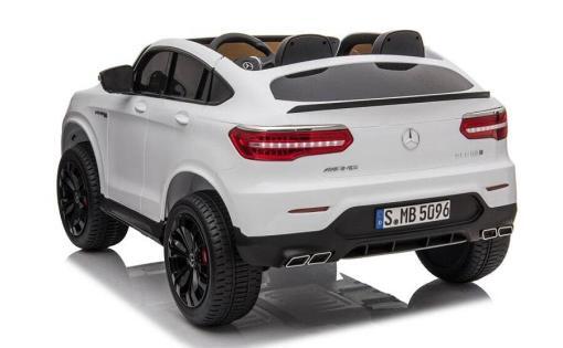 Elektro Kinderfahrzeug lizenziert Mercedes GLC AMG - mit Ledersitz, EVA Reifen und Lackiert - schwarz -4