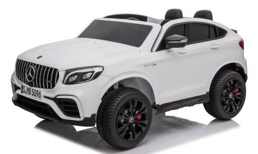 Elektro Kinderfahrzeug lizenziert Mercedes GLC AMG - mit Ledersitz, EVA Reifen und Lackiert - schwarz -6