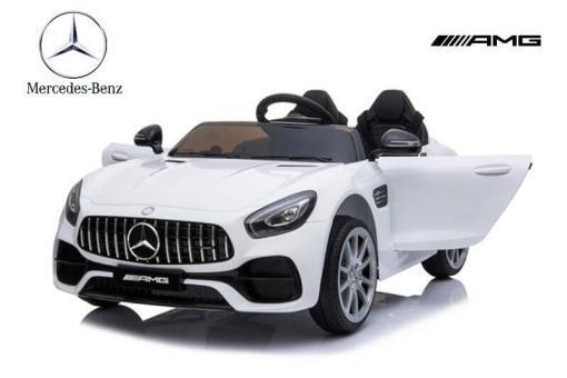 Elektro Kinderauto, Kinderfahrzeug "Mercedes AMG GT Doppelsitzer M" - lizenziert - 12V, -2,4Ghz Ferngesteuert, MP3, Ledersitz+EVA – Bild 3