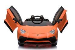 elektro Kinderfahrzeug von Lamborghini lizenziert - Aventador sv svj- mit Fernsteuerung, 12V, EVA und Ledersitz - orange- 2