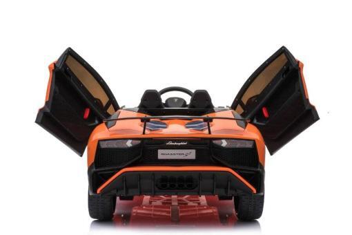 Kinderfahrzeug elektro von Lamborghini lizenziert - Aventador sv svj- mit Fernsteuerung, 12V, EVA und Ledersitz - orange- 3