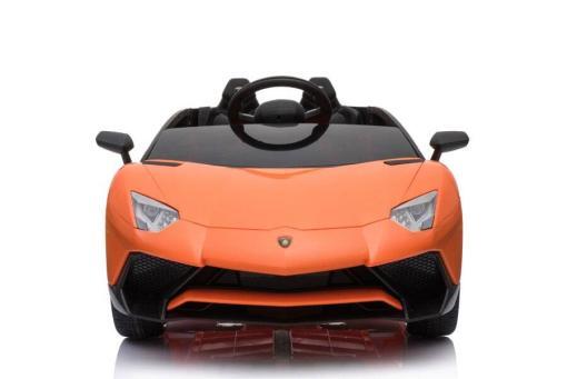 Kinderfahrzeug elektro von Lamborghini lizenziert - Aventador sv svj- mit Fernsteuerung, 12V, EVA und Ledersitz - orange- 4