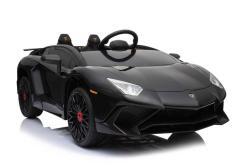 Kinderfahrzeug elektro von Lamborghini lizenziert - Aventador sv svj - mit Fernsteuerung, 12V, EVA und Ledersitz - schwarz- 3