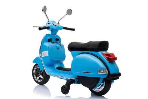 Elektro Kindermotorrad "Vespa" - Lizenziert - 12V - 2 Motoren - MP3 - Ledersitz – Bild 14