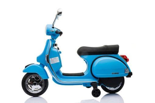 Elektro Kindermotorrad "Vespa" - Lizenziert - 12V - 2 Motoren - MP3 - Ledersitz – Bild 5
