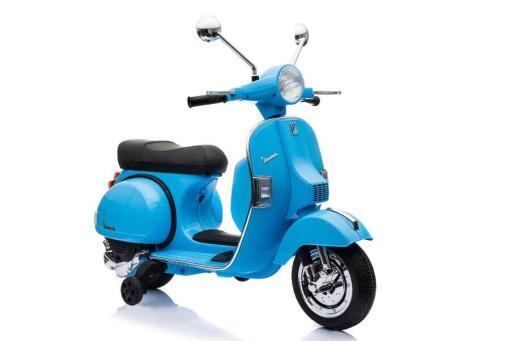 Elektro Kindermotorrad "Vespa" - Lizenziert - 12V - 2 Motoren - MP3 - Ledersitz – Bild 11
