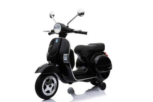 Elektro Kindermotorrad "Vespa" - Lizenziert - 12V - 2 Motoren - MP3 - Ledersitz – Bild 3