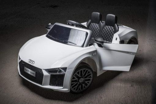 Elektro Kinderfahrzeug Kinderauto Audi R8 für Kinder ab 2 Jahren Sportwagen Weiß 12V-5