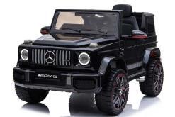 mercedes g63 amg elektro kinderfahrzeug ferngesteuert mit musik eva und leder - schwarz -1