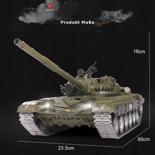 Ferngesteuerter Panzer mit Schuss Russicher T-72 Heng Long 116 , Stahlgetriebe -2,4Ghz V 6.0 -PRO 12