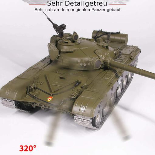 Ferngesteuerter Panzer mit Schuss Russicher T-72 Heng Long 116 , Stahlgetriebe -2,4Ghz V 6.0 -PRO 9