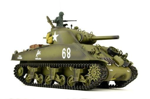 Ferngesteuerter Panzer mit Schuss US M4A3 Sherman Heng Long -Rauch&Sound+2,4Ghz -PRO -1