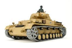 Ferngesteuerter Panzer "Kampfwagen IV Ausf.F-1" Heng Long 1:16 Sandfarbe mit Rauch,Sound und Schuss, Metallgetriebe -2,4Ghz -PRO-111