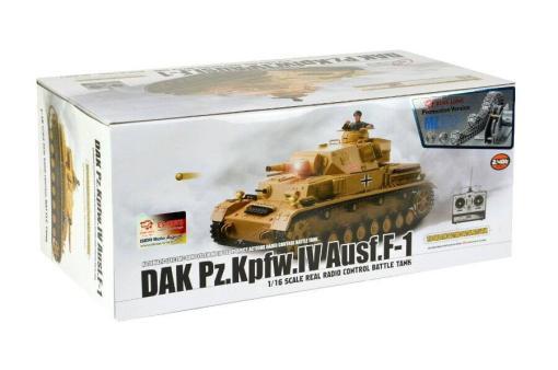 Ferngesteuerter Panzer "Kampfwagen IV Ausf.F-1" Heng Long 1:16 Sandfarbe mit Rauch,Sound und Schuss, Metallgetriebe -2,4Ghz -PRO-13