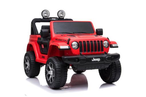 Elektro Kinderauto, Kinderfahrzeug "Jeep Wrangler Rubicon" - lizenziert - 12V7AH + 4 Motoren 2,4Ghz+Ledersitz+EVA