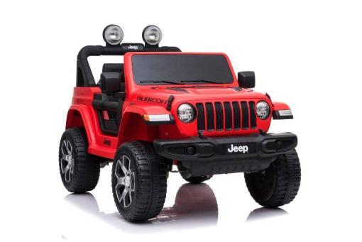 Elektro Kinderauto, Kinderfahrzeug "Jeep Wrangler Rubicon" - lizenziert - 12V7AH + 4 Motoren 2,4Ghz+Ledersitz+EVA – Bild 2
