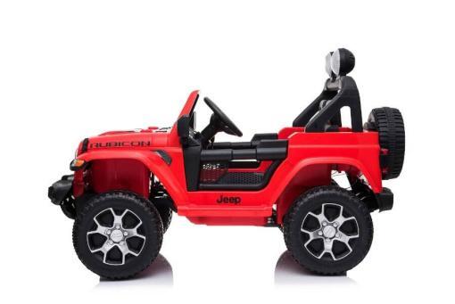 Elektro Kinderauto, Kinderfahrzeug "Jeep Wrangler Rubicon" - lizenziert - 12V7AH + 4 Motoren 2,4Ghz+Ledersitz+EVA – Bild 4