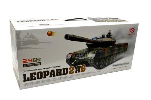 Ferngesteuerter Panzer mit Schuss "Deutscher Leopard 2A6" Heng Long 1:16 mit Rauch&Sound und Stahlgetriebe -2,4Ghz V6.0 -13