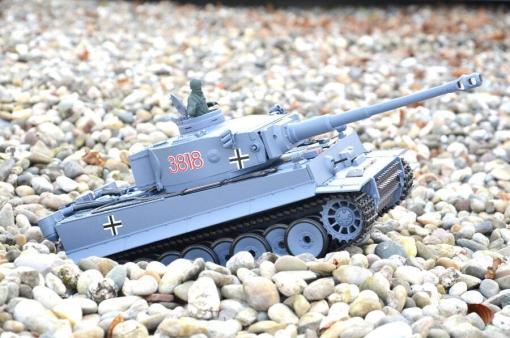 ferngesteuerter panzer schuss heng long tank german tiger 1 upgrade version 6.0 metallgetriebe -13