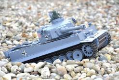 ferngesteuerter panzer schuss heng long tank german tiger 1 upgrade version 6.0 metallgetriebe -7