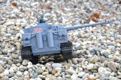 ferngesteuerter panzer schuss heng long tank german tiger 1 upgrade version 6.0 metallgetriebe -8