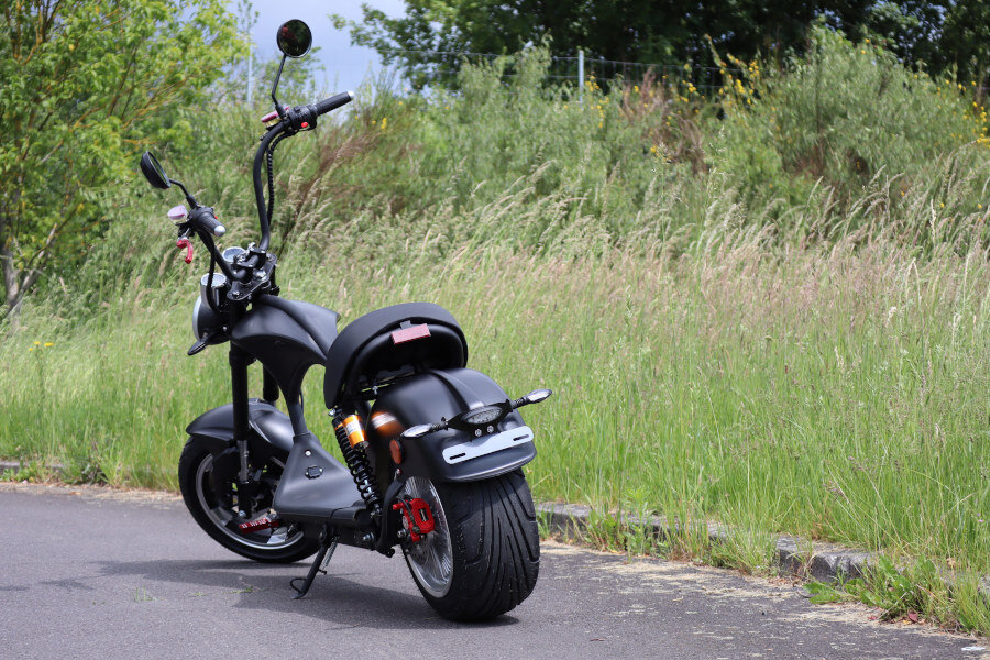 Elektro Scooter ca. zu bis Bike mit km/h 60V Reichweite, | E-Chopper - 2000W 50 Straßenzulassung Akku Coco | km schnell 20AH 48