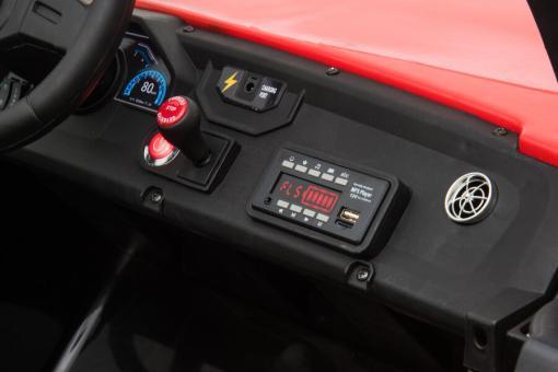 Kinderfahrzeug - Elektro Auto "Buggy 928" - 2x 12V7A Akku,4x75W Motoren- 2,4Ghz, Allrad+2 Sitzer+Ledersitz+EVA – Bild 4