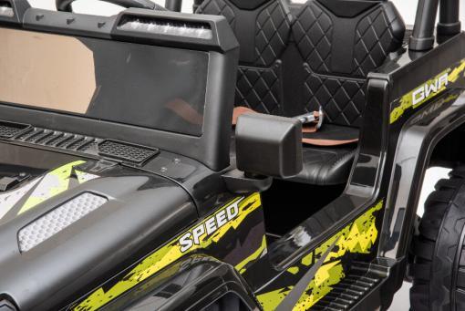 Kinderfahrzeug - Elektro Auto Offroad mit 12V10A Akku und 2x35W Motoren "Camouflage" 2,4Ghz+Ledersitz+EVA – Bild 4