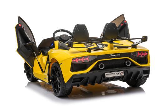 Kinderfahrzeug - Elektro Auto "Lamborghini Aventador SVJ 2 Sitzer" - lizenziert - 12V7AH, 2 Motoren- 2,4Ghz Fernsteuerung, MP3, Ledersitz+EVA+Lackiert – Bild 5