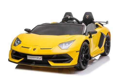Kinderfahrzeug - Elektro Auto "Lamborghini Aventador SVJ 2 Sitzer" - lizenziert - 12V7AH, 2 Motoren- 2,4Ghz Fernsteuerung, MP3, Ledersitz+EVA+Lackiert – Bild 3