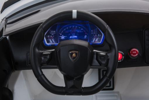 Kinderfahrzeug - Elektro Auto "Lamborghini Aventador SVJ 2 Sitzer" - lizenziert - 12V7AH, 2 Motoren- 2,4Ghz Fernsteuerung, MP3, Ledersitz+EVA+Lackiert – Bild 15