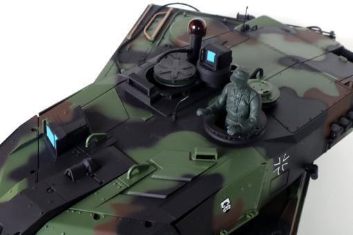 RC Panzer "German Leopard 2A6" Heng Long 1:16 mit R&S, Stahlgetriebe und Metallketten V7.0 - Upg-A – Bild 11