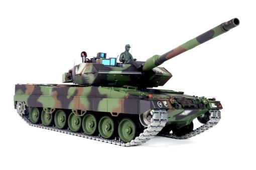 RC Panzer "German Leopard 2A6" Heng Long 1:16 mit R&S, Stahlgetriebe und Metallketten V7.0 - Upg-A – Bild 9