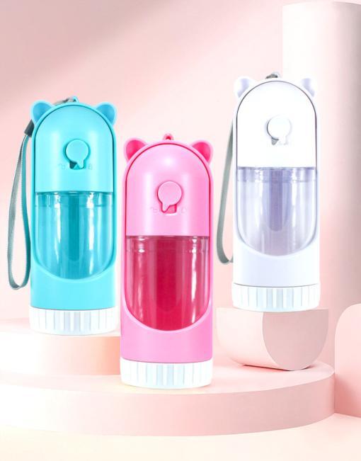 Haustier Trinkflasche to Go - 250 ml mit Ersatzfutterbehälter – Bild 4