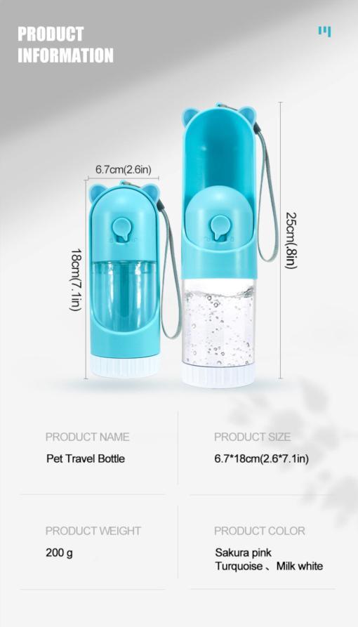 Haustier Trinkflasche to Go - 250 ml mit Ersatzfutterbehälter – Bild 10