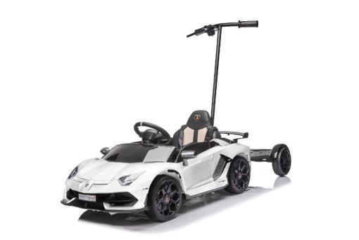 Kinderfahrzeug - Elektro Auto "Lamborghini Aventador SVJ" - lizenziert - 12V7AH, 2 Motoren- 2,4Ghz Fernsteuerung, MP3, Ledersitz+EVA -018B – Bild 3
