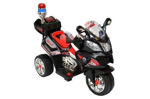 Elektro Kindermotorrad - "Police Design -015"- 6V Akku - Schwarz-Rot