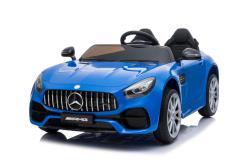 Kinderfahrzeug - Elektro Auto "Mercedes AMG GT Doppelsitzer M" - lizenziert - 12V, 2 Motoren- 2,4Ghz, MP3, Ledersitz+EVA-Blau