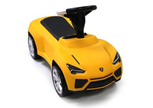 Kinderauto - Rutscher - Auto "Lamborghini Urus" lizenziert - Gelb -mit Ledersitz und Gummireifen
